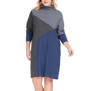 Nic+Zoe Women's Block Sweater Dress L